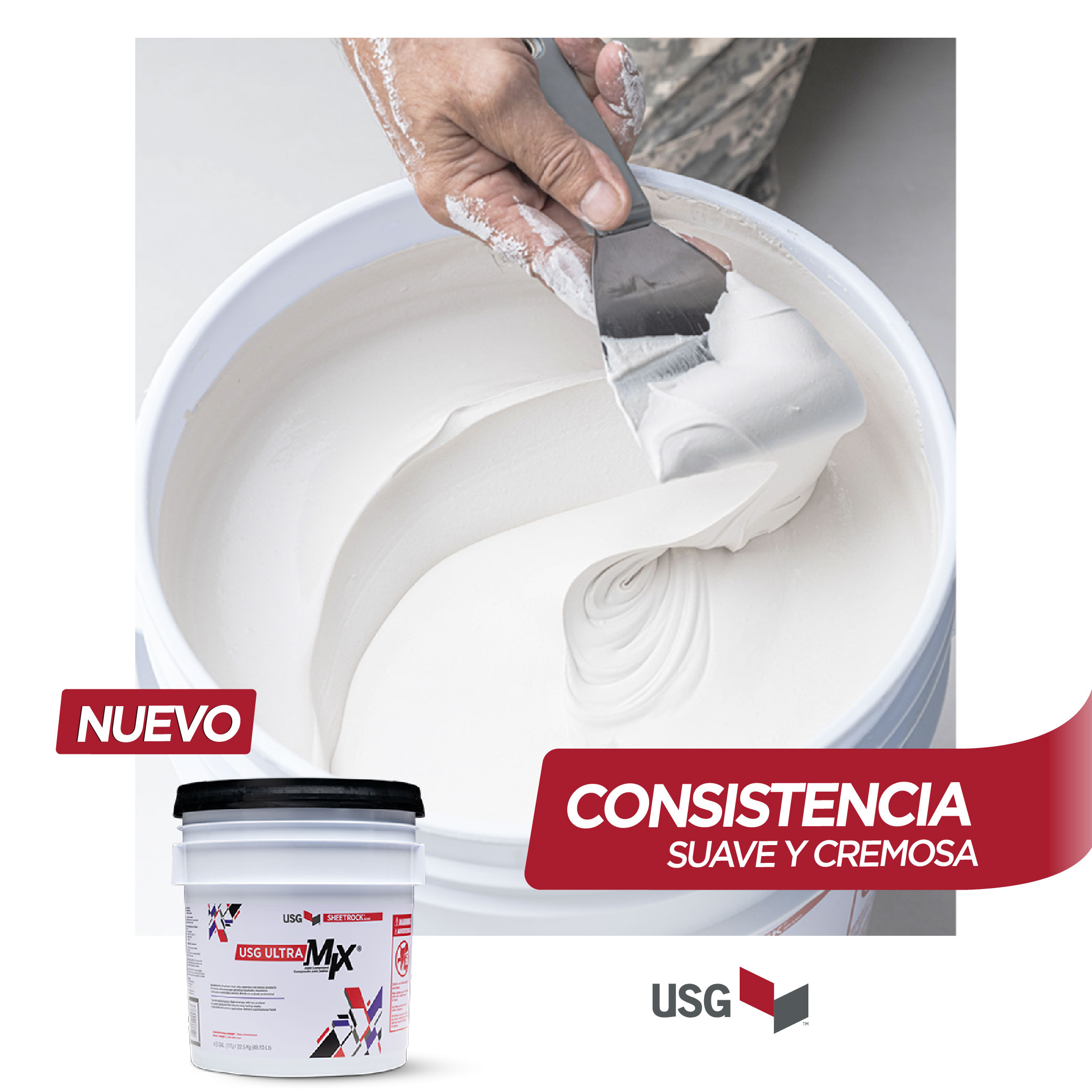 USG UltraMix® 22.5KG (Cubeta) - Imagen 3
